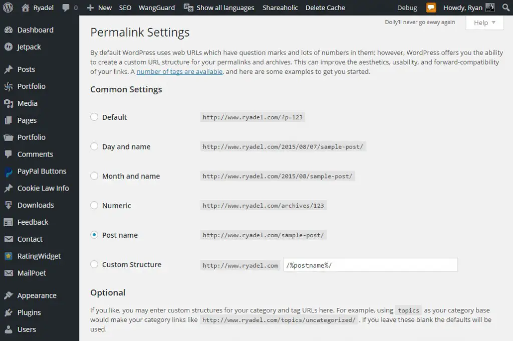 wordpress-settings-permalink-page