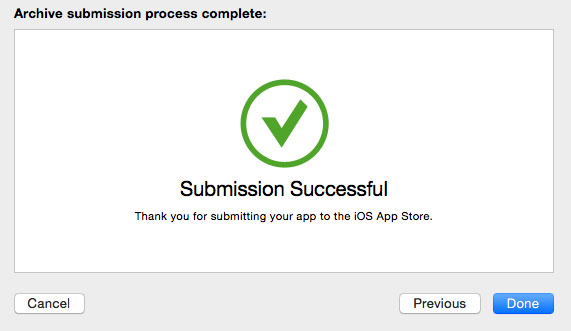 xcode-app-submission-successful