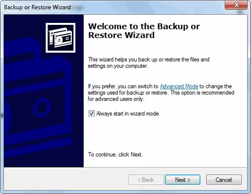 Come aprire i file BKF su Windows 10 senza NTBackup con NT5Backup