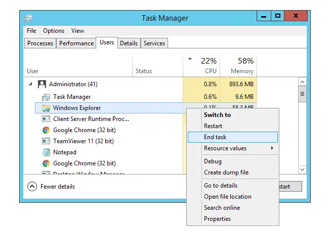 Windows Explorer & Explorer.exe crash, desktop freeze and taskbar gone - How to fix them all without rebooting