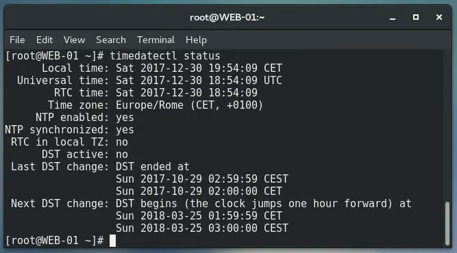 Come modificare le impostazioni di Data, Ora, Timezone (Fuso Orario) e Orologio di Sistema in Linux CentOS, Fedora e RHEL con timedatectl