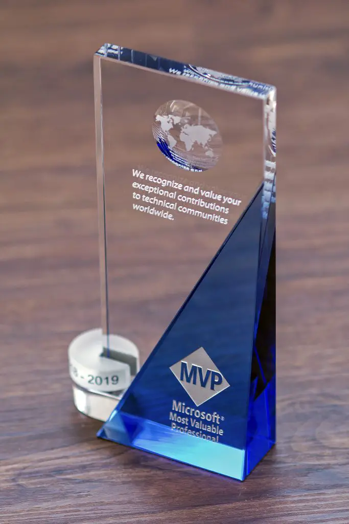 Microsoft MVP Award 2018-2019 in Developer Technologies