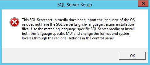SQL Server 2017 Install - Oops and Language not supported Errors - How to fix them