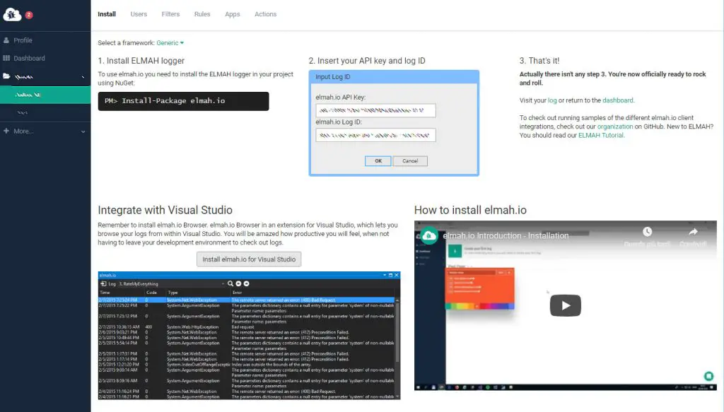 elmah.io - Cloud-based Error Logging Platform for ASP.NET MVC & Core Web Applications