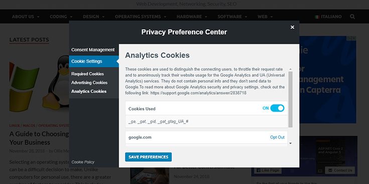 How to make a Wordpress website compliant with GDPR and Cookie Law