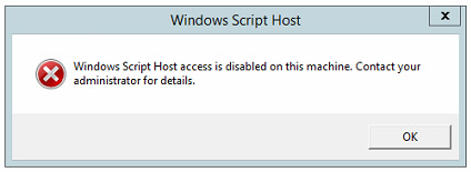 Disable Windows Script Host (WSH) to block .VBS malware