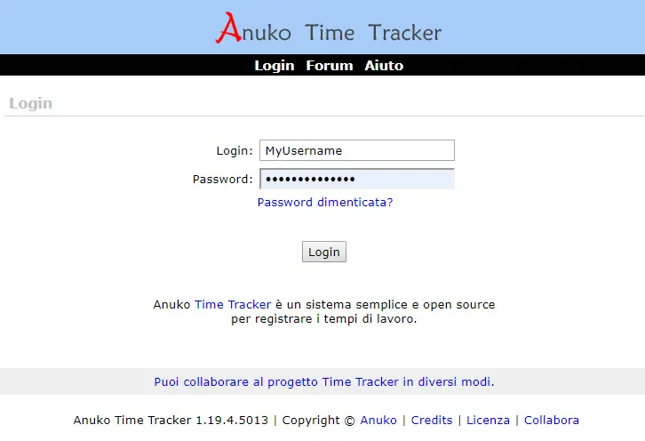 Anuko TimeTracker Login error - How to Fix