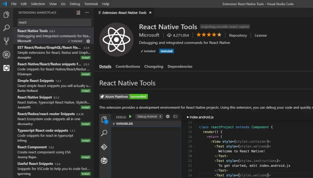 Getting Started with React Native and Visual Studio Code on Windows: Hello World sample app