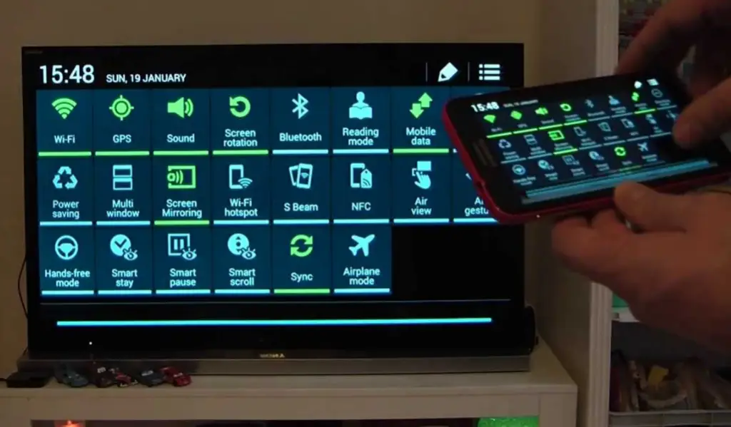 How to share the screen of an Android Tablet or Smartphone on a Smart TV