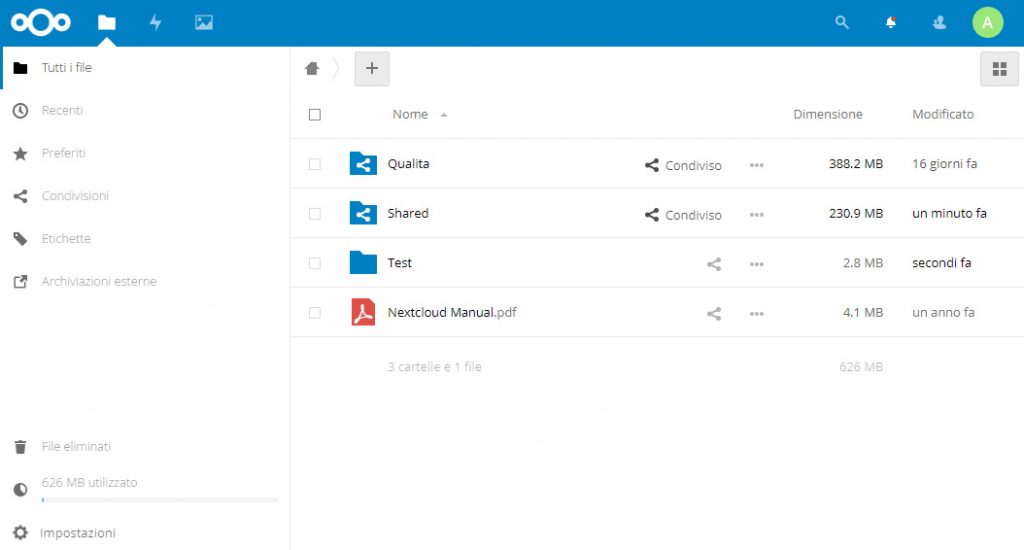 Cloud Storage on-premise (e conforme al GDPR) con NextCloud