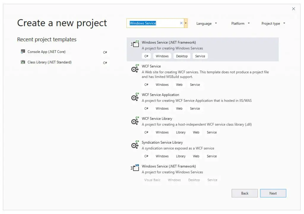 Create a Windows Service in C# using Visual Studio