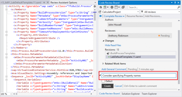 Review Assistant - Peer code review tool for Visual Studio