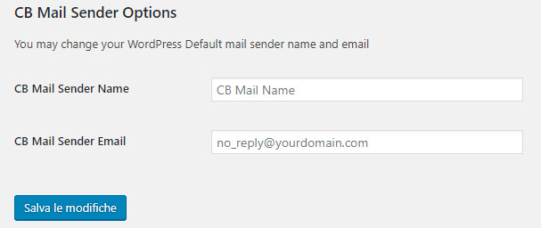 Wordpress - come cambiare l'indirizzo e-mail predefinito per l'invio dei messaggi