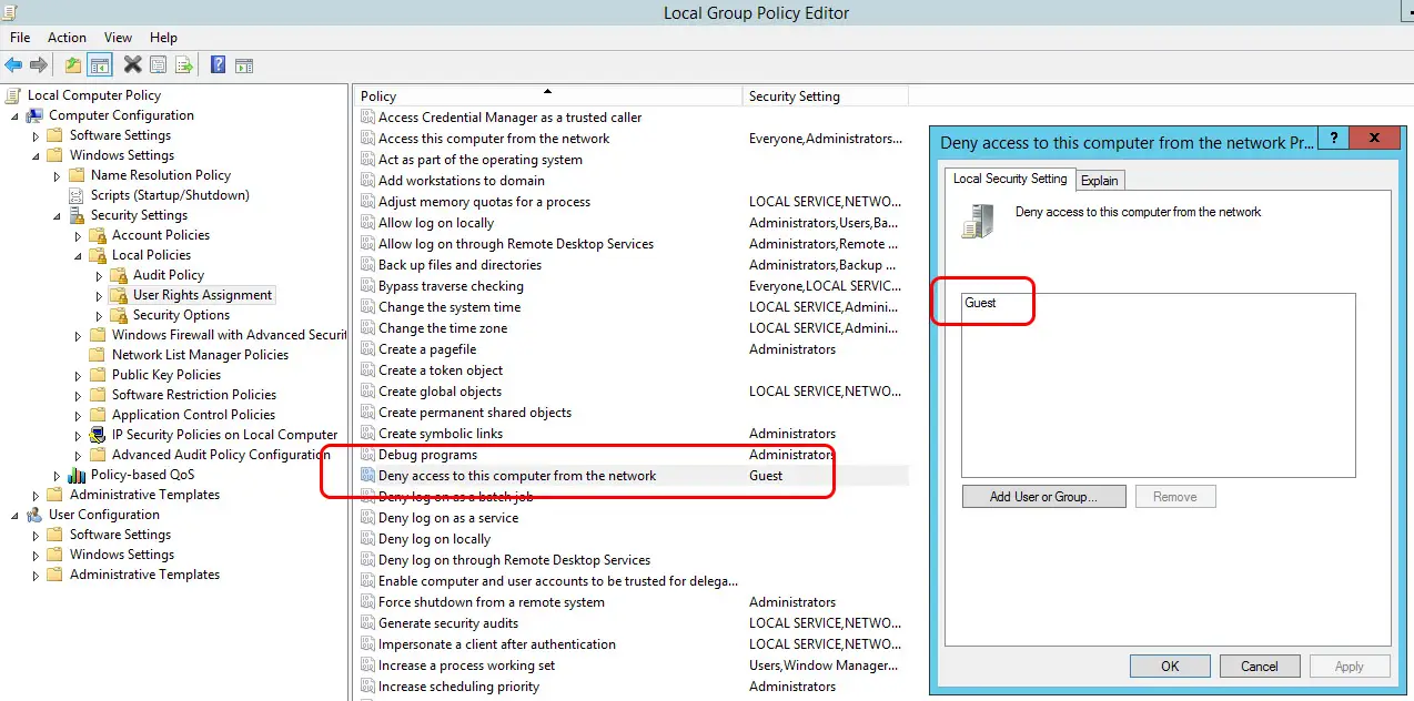 Windows - Allow UNC File Sharing through a LAN or VPN connection