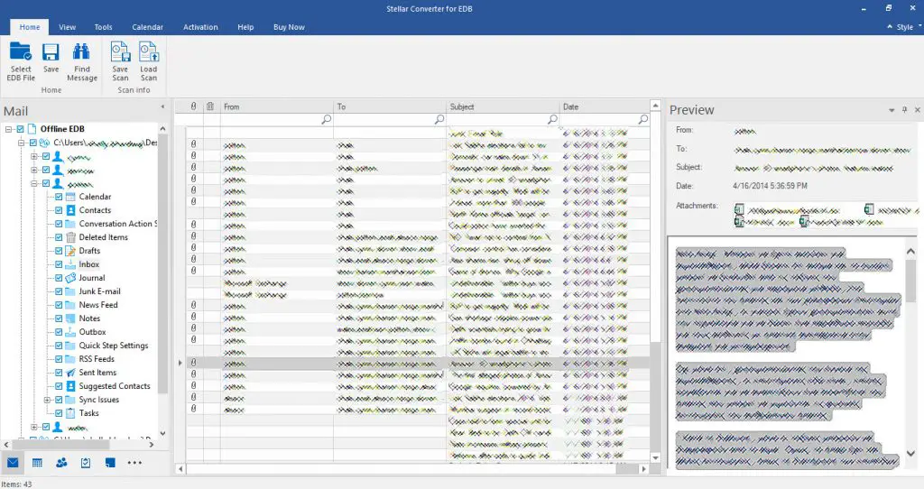 Convert EDB to PST with Stellar Converter for EDB tool