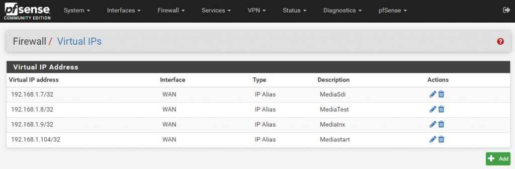 pfSense Firewall - WAN, LAN and NAT configuration