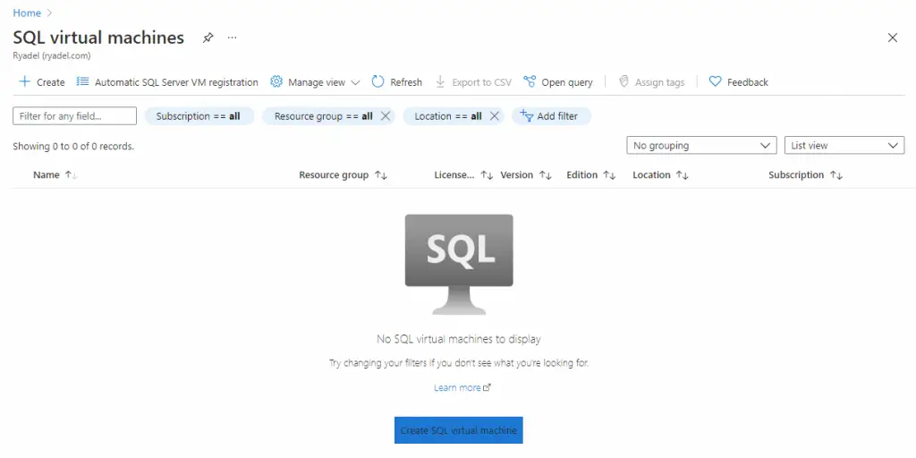 How to create an Azure SQL Virtual Machine