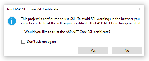 Visual Studio: localhost self-signed SSL certificate expired, not found or invalid - fix