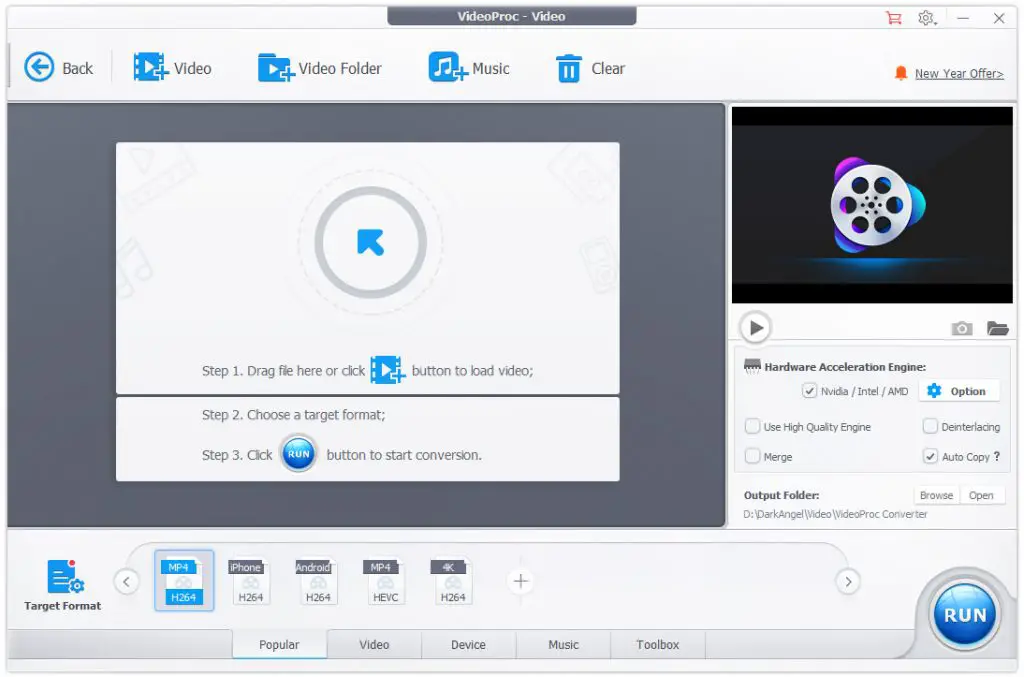 VideoProc Converter - Software di elaborazione video per Windows e Mac