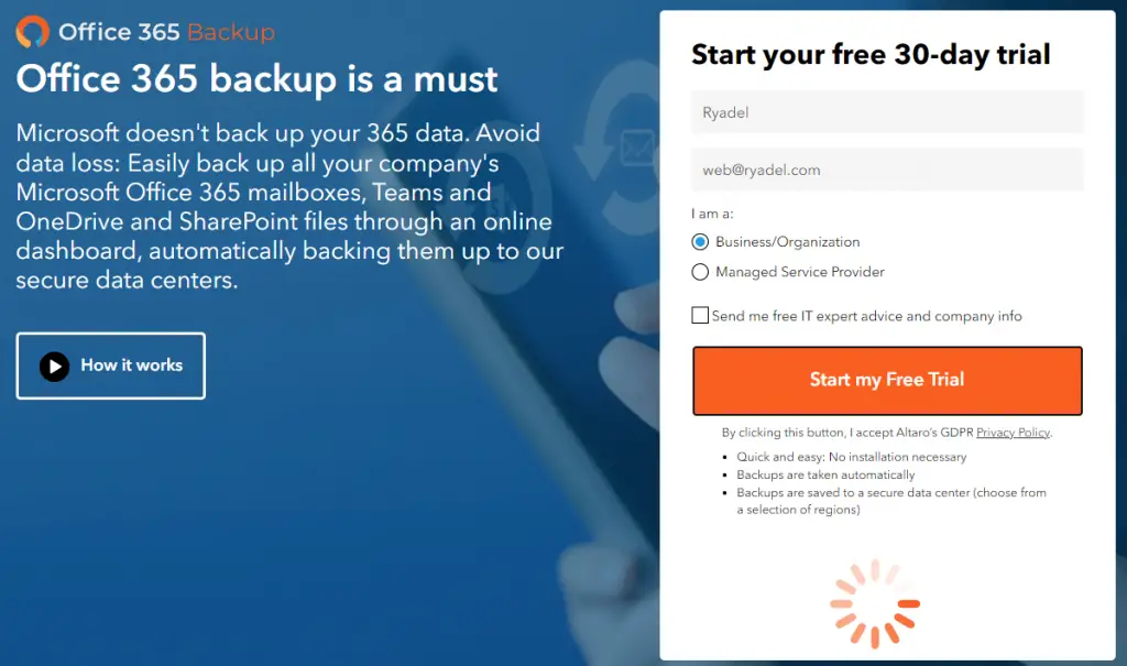 Altaro Office 365 Backup - Review and Test Drive