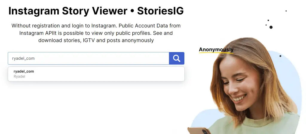 Access Instagram stories, IGTV and posts anonymously with StoriesIG